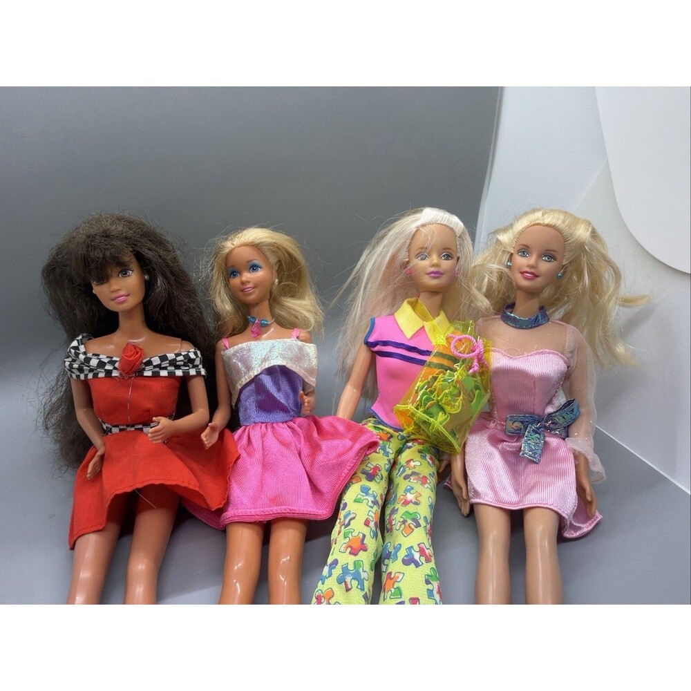 1990's Barbie Doll Lot Teresa Puzzle Craze Pretty Surprise Lot If 4 Clothed